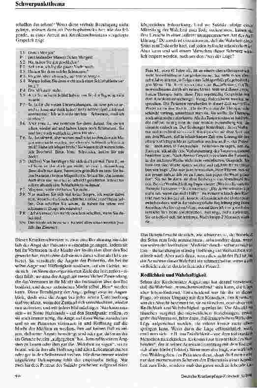 Vorschauseite 3: Umgang mit der Wahrheit bei lebensbedrohlicher Erkrankung aus der Sicht des Seelsorgers