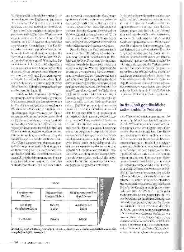 Vorschauseite 3: Welche Zukunft haben antimikrobielle Produkte im Haushalt?The future of antimicrobial products for domestic use