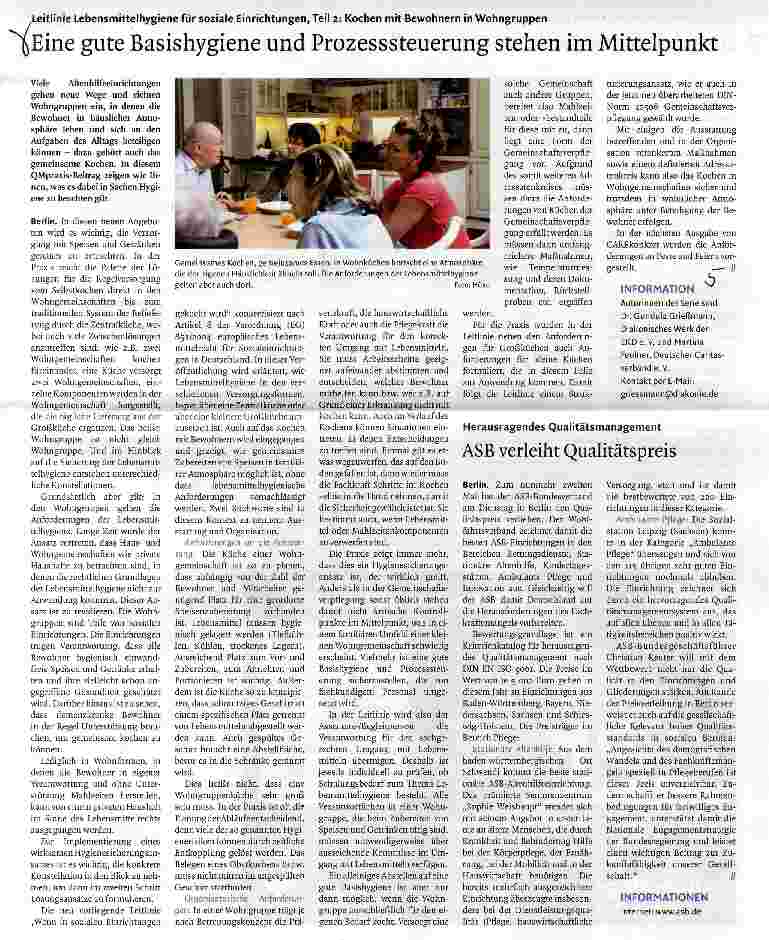 Vorschauseite 1: Eine gute Basishygiene und Prozesssteuerung stehen im Mittelpunkt