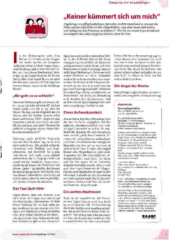 Vorschauseite 1: „Keiner kümmert sich um mich