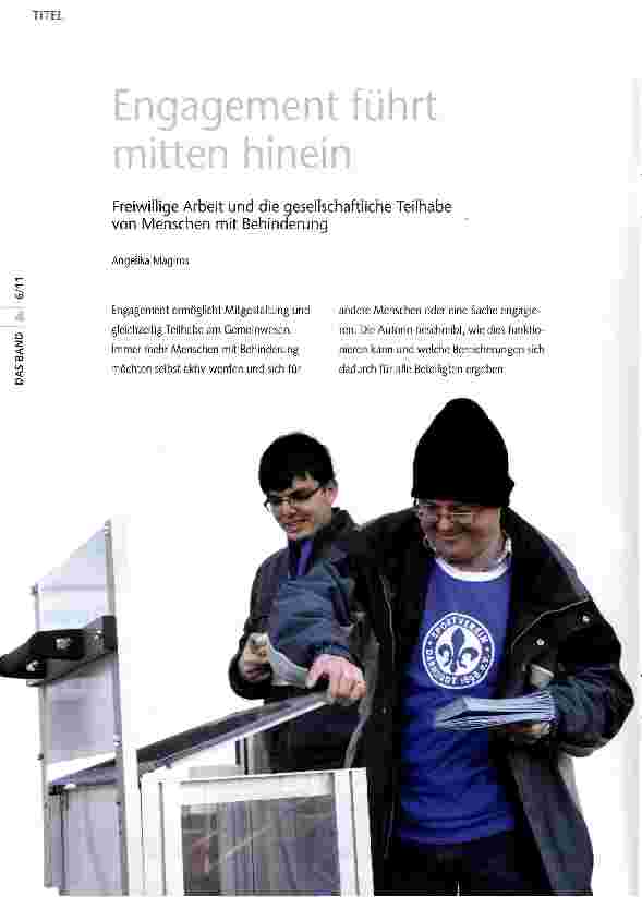 Vorschauseite 1: Engeagement führt mitten hinein