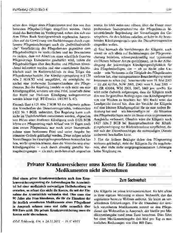 Vorschauseite 5: Kündigungsfristen für Pflegekunden sind unwirksam