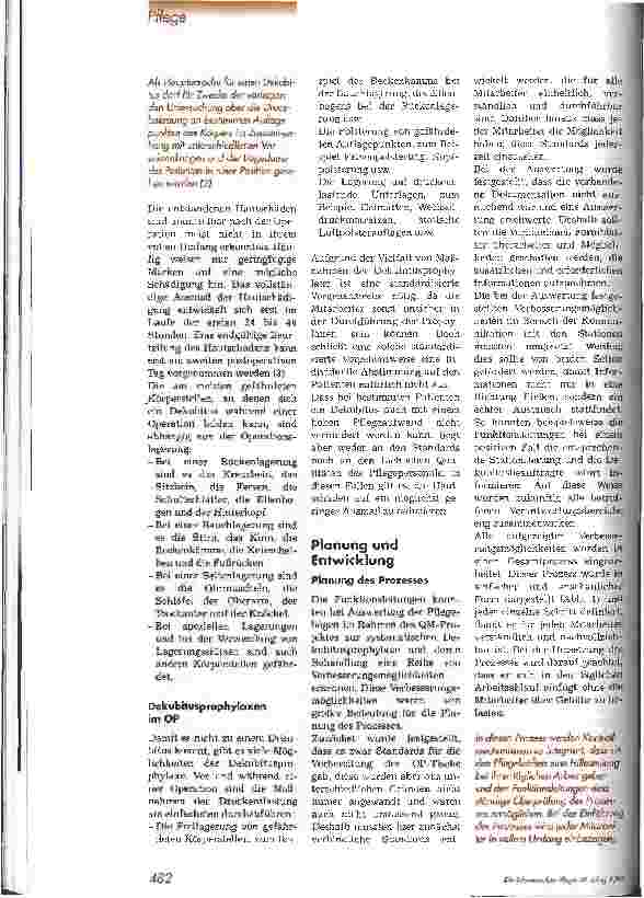 Vorschauseite 3: Prozessstandards zur Dekubitusprophylaxe im OP 1. Teil: Einführung