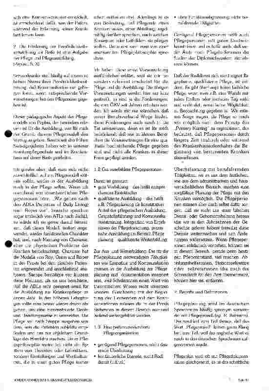 Vorschauseite 2: Auswirkungen der Pflegeplanung auf die Pflegequalität