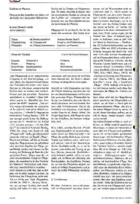 Vorschauseite 3: Auswirkungen der Pflegeplanung auf die Pflegequalität