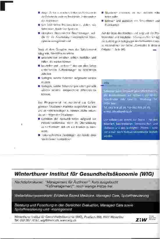 Vorschauseite 4: Stress im Schweizer Spital - eine Studie aus der Praxis