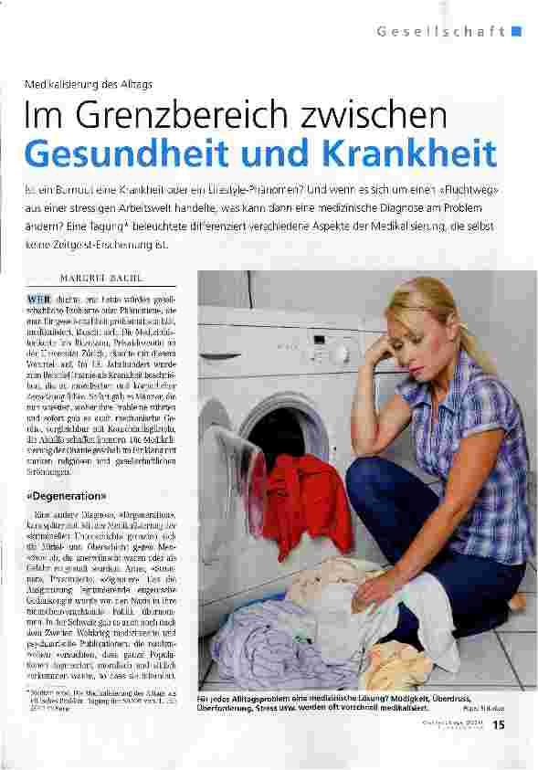 Vorschauseite 1: Im Grenzbereich zwischen Gesundheit und Krankheit