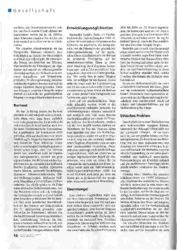 Vorschauseite 2: Im Grenzbereich zwischen Gesundheit und Krankheit