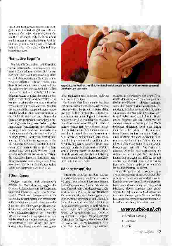 Vorschauseite 3: Im Grenzbereich zwischen Gesundheit und Krankheit