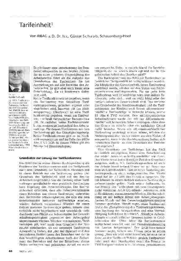 Vorschauseite 1: Tarifeinheit