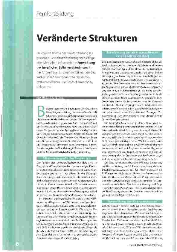 Vorschauseite 1: Veränderte Strukturen