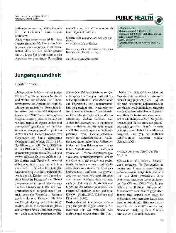 Vorschauseite 1: Jungengesundheit