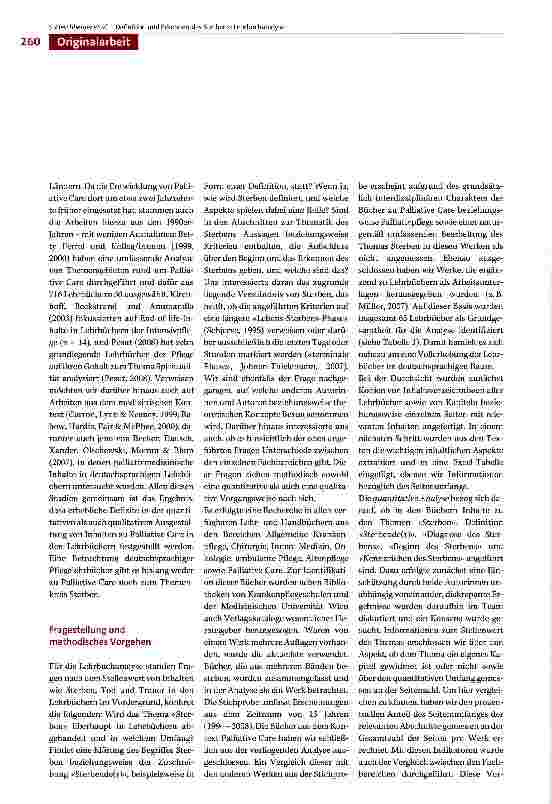 Vorschauseite 2: Was ist Sterben und wann beginnt es? Eine Analyse deutschsprachiger Lehrbücher der Pflege