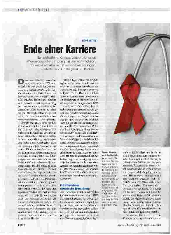 Vorschauseite 1: Ende einer Karriere