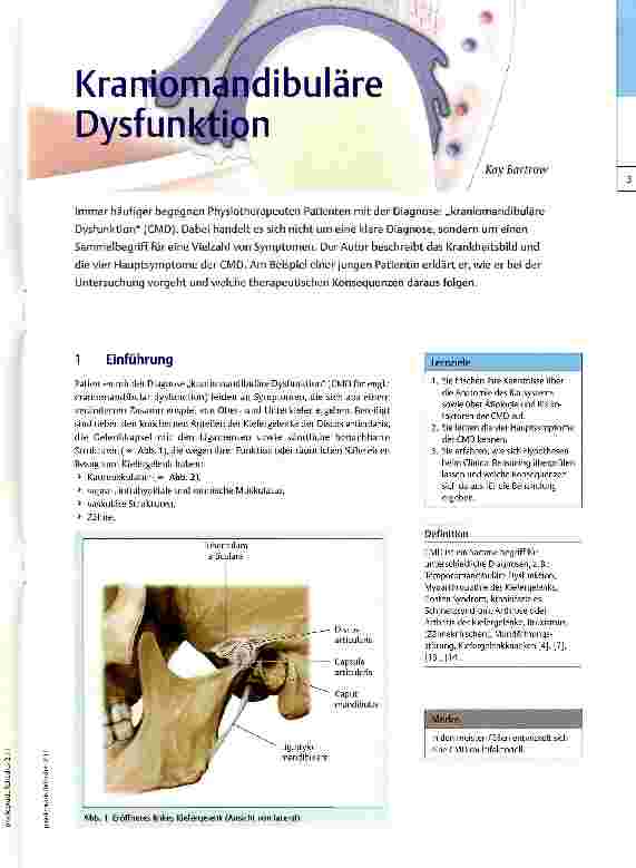 Vorschauseite 1: Kraniobandibuläre Dysfunktion