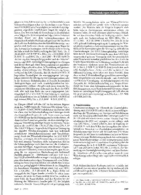 Vorschauseite 2: Zuständigkeit des erstangegangenen Rehabilitationsträgers und Abgrenzung des Umfangs der Leistungspflicht SGB IX §§14, 15, 33ff; SGB VI §16; SGB V §§ 11 ff. , 27, 33; SGBI§16