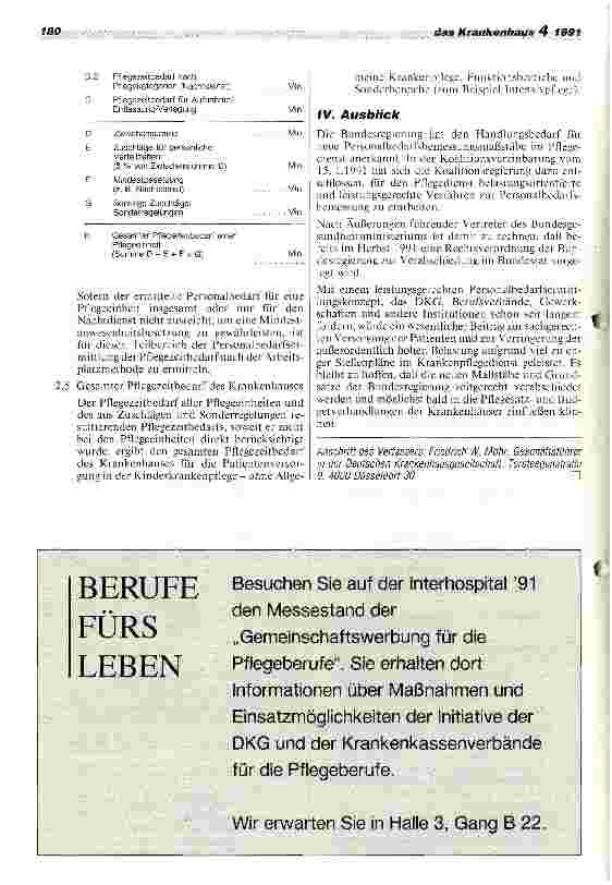 Vorschauseite 5: Neue Grundlagen für die Personalbedarfsermittlung in der Kinderkrankenpflege