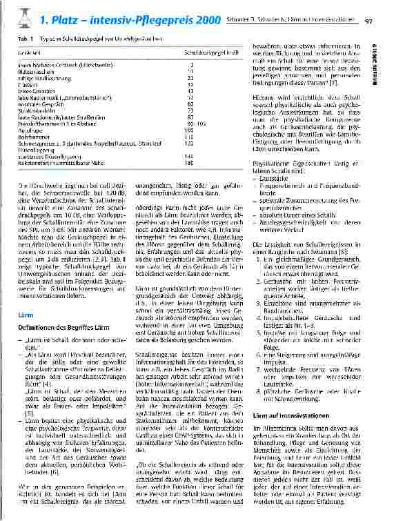 Vorschauseite 2: Lärm auf Intensivstationen und dessen Auswirkungen auf Patienten und Personal Teil 1
