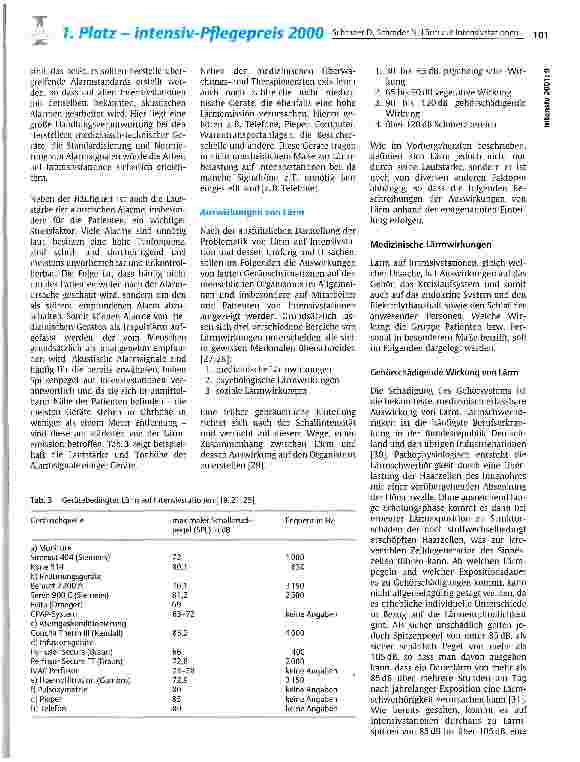 Vorschauseite 6: Lärm auf Intensivstationen und dessen Auswirkungen auf Patienten und Personal Teil 1