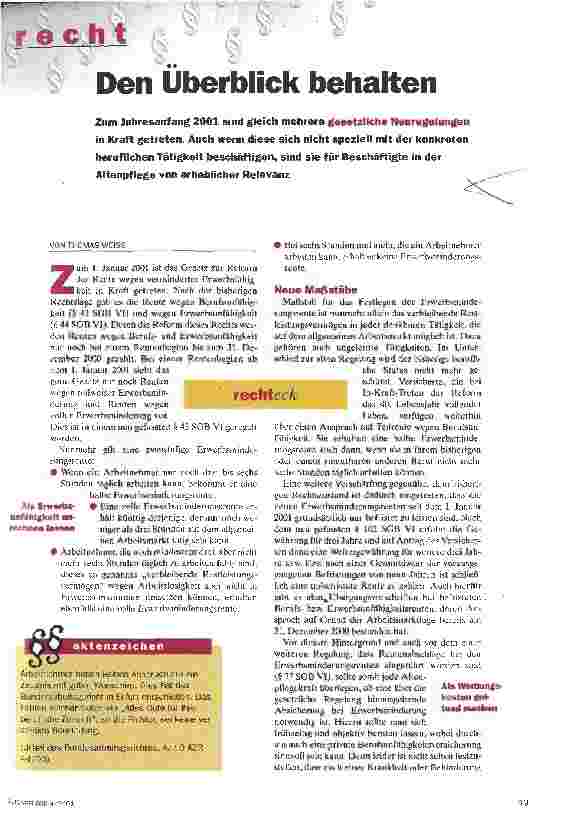 Vorschauseite 1: Den Überblick behalten