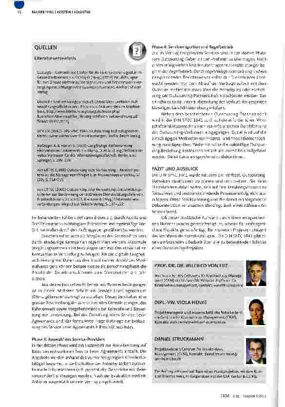 Vorschauseite 5: PROZESSMANAGEMENTInstrumente des Outsourcing-Managements