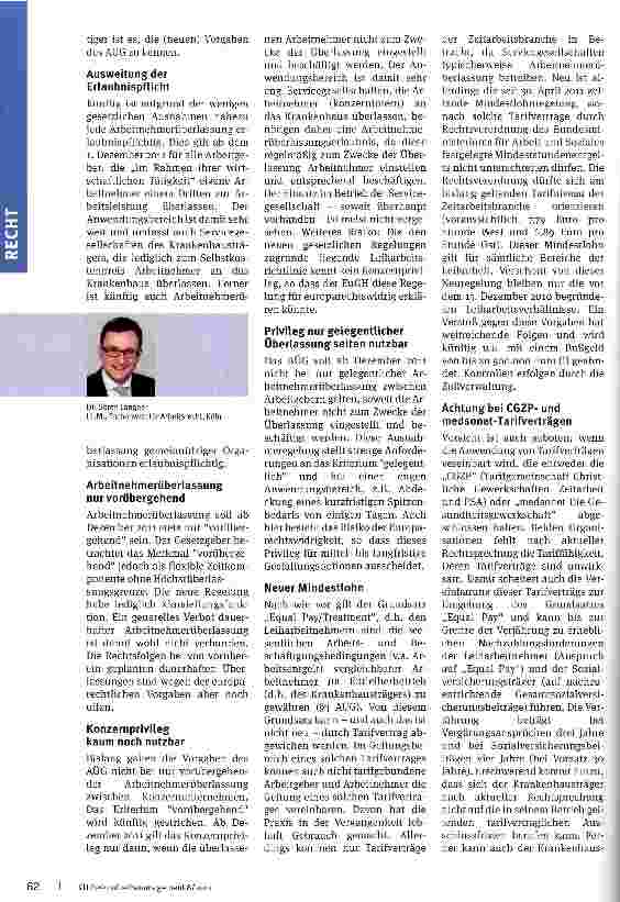 Vorschauseite 2: Leiharbeit über Servicegesellschaften - was geht noch?