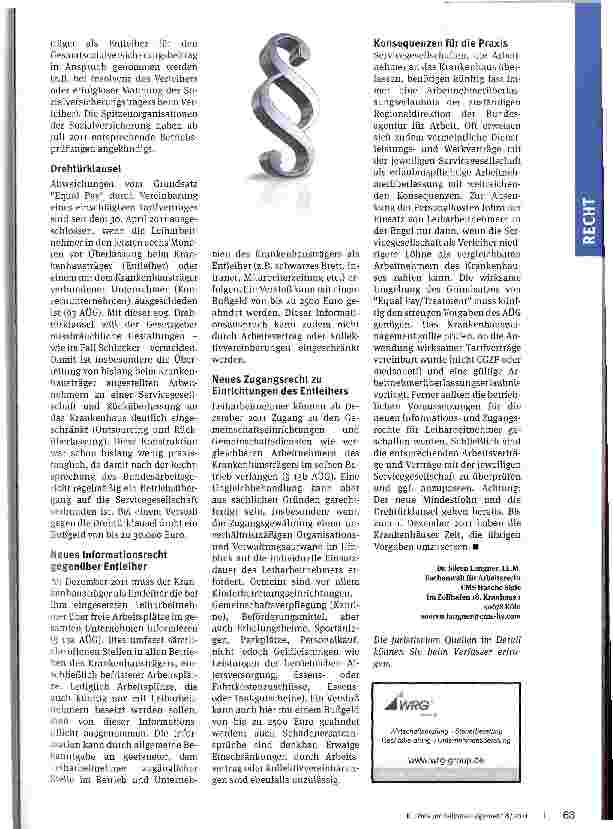 Vorschauseite 3: Leiharbeit über Servicegesellschaften - was geht noch?