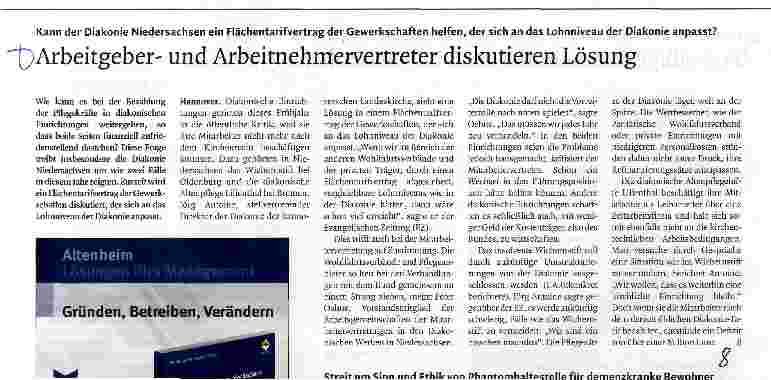 Vorschauseite 1: Arbeitgeberund Arbeitnehmervertreter diskutieren Lösung