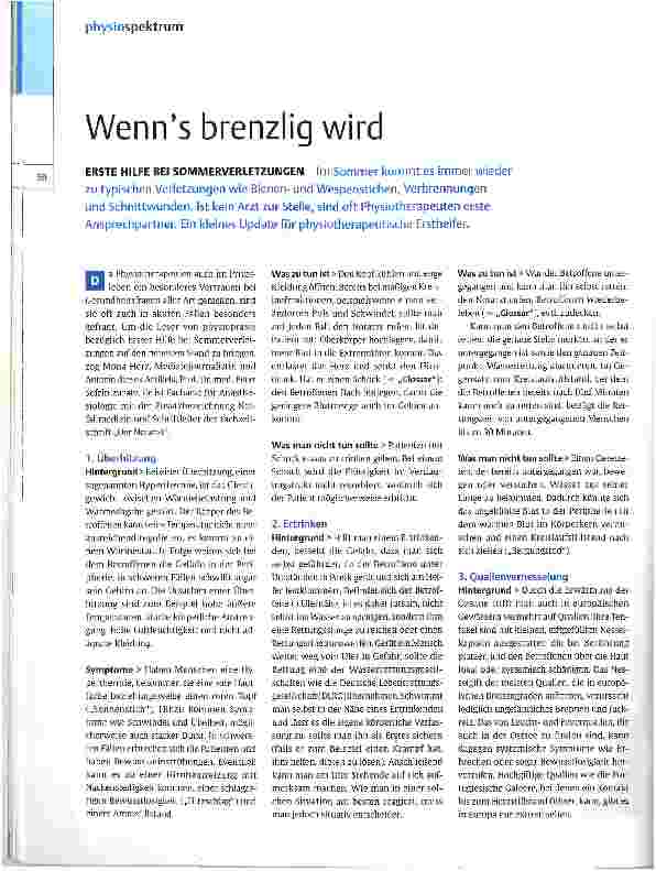 Vorschauseite 1: Wenn es brenzlig wird