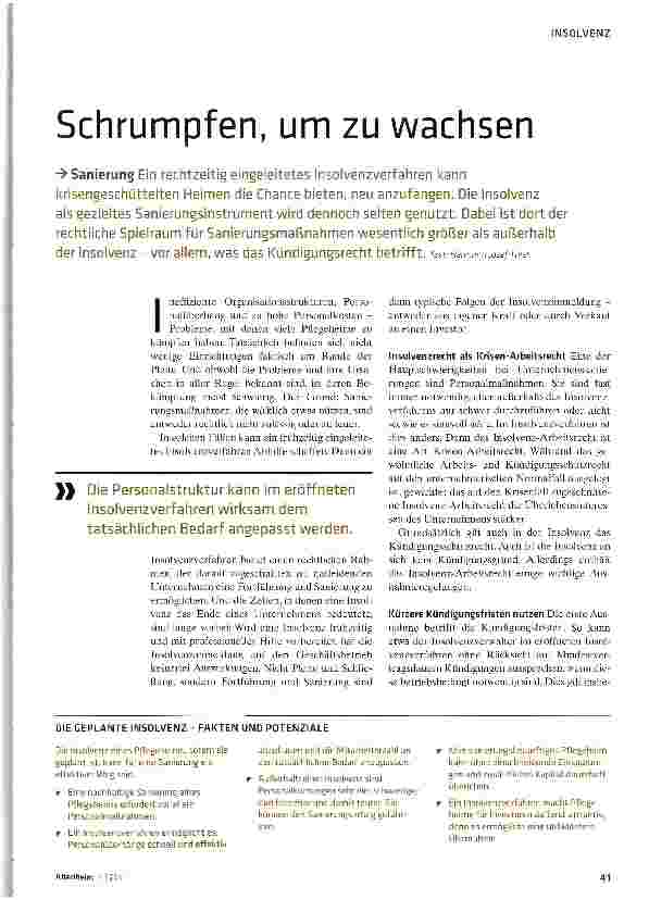 Vorschauseite 1: Schrumpfen, um zu wachsen