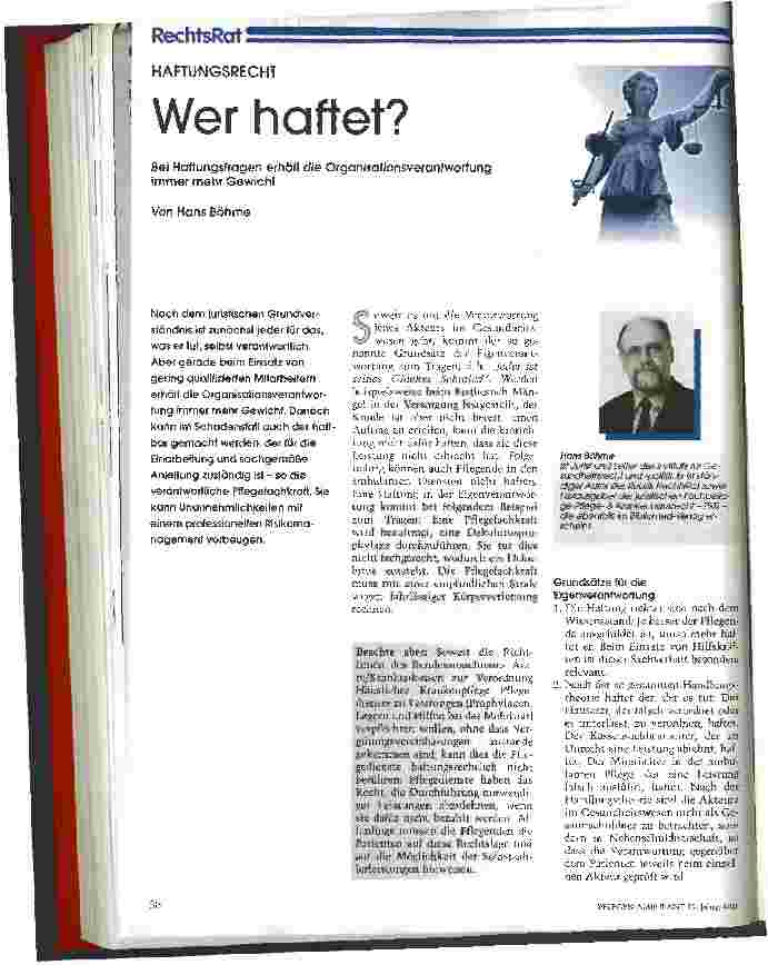 Vorschauseite 1: Wer haftet?