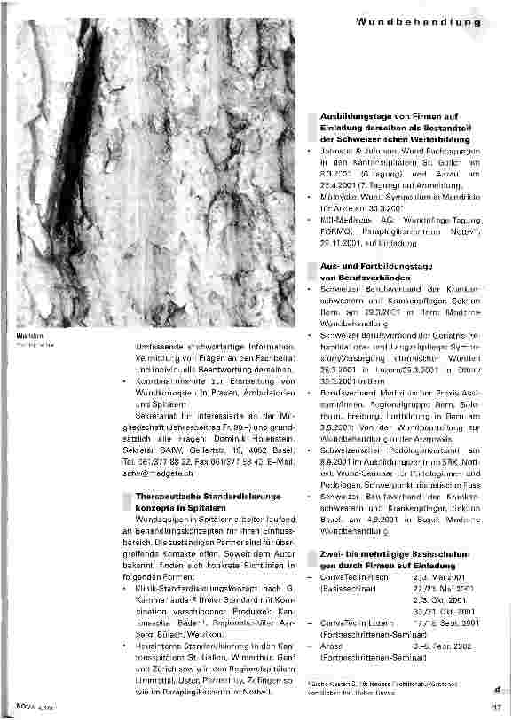 Vorschauseite 2: Aktuelle Wundpflegedienste in der Schweiz