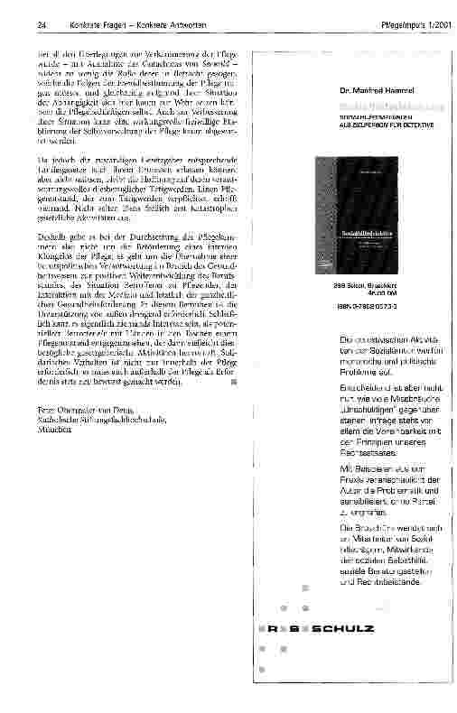 Vorschauseite 4: Klüngeln in Zeiten der Globalisierung? Gedanken zum Diskussionsstand der Etablierung von Pflegekammern