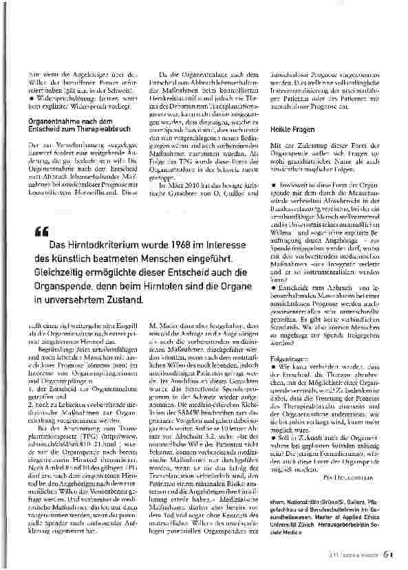 Vorschauseite 2: Wie ist der Tod festzustellen?
