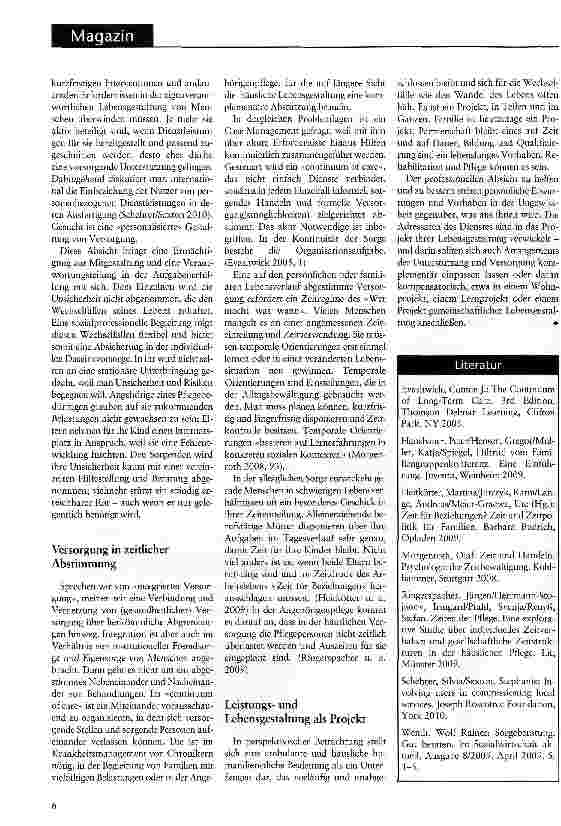 Vorschauseite 4: Sorge mit AussichtDas Zeitregime sozialer Begleitung zu Hause