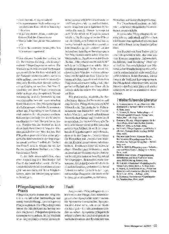 Vorschauseite 6: Pflegediagnostik - Pflegetherapeutisches Instrument zur Förderung des Selbstmanagements von Menschen mit chronischen Wunden