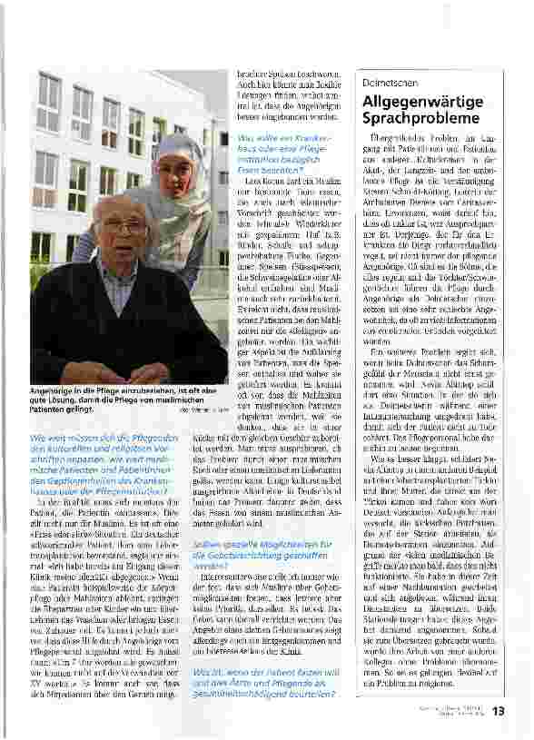Vorschauseite 2: Kultursensible Pflege verlangt flexible Lösungen