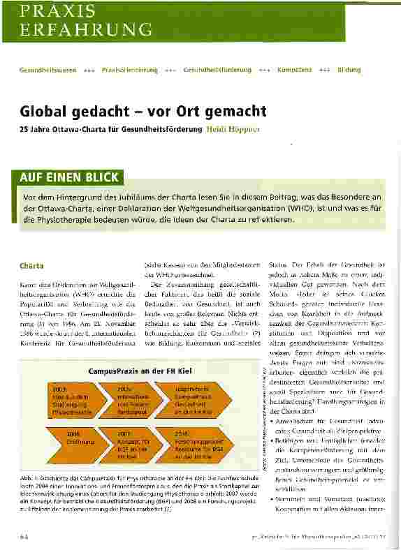 Vorschauseite 1: Global gedacht - vor Ort gemacht