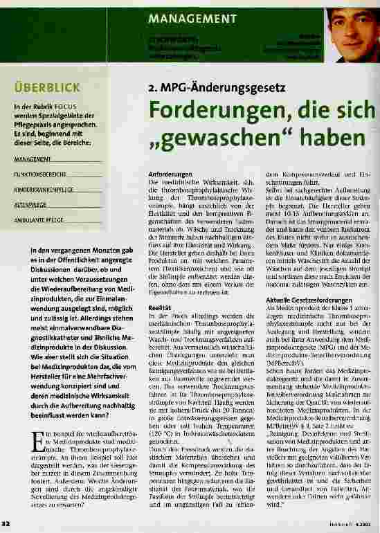 Vorschauseite 1: 2. MPG-Änderungsgesetz Forderungen, die sich gewaschen haben