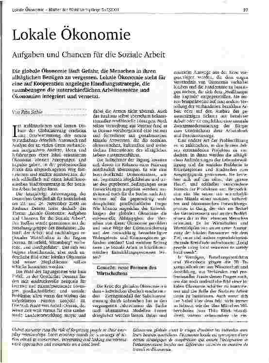 Vorschauseite 1: Lokale Ökonomie