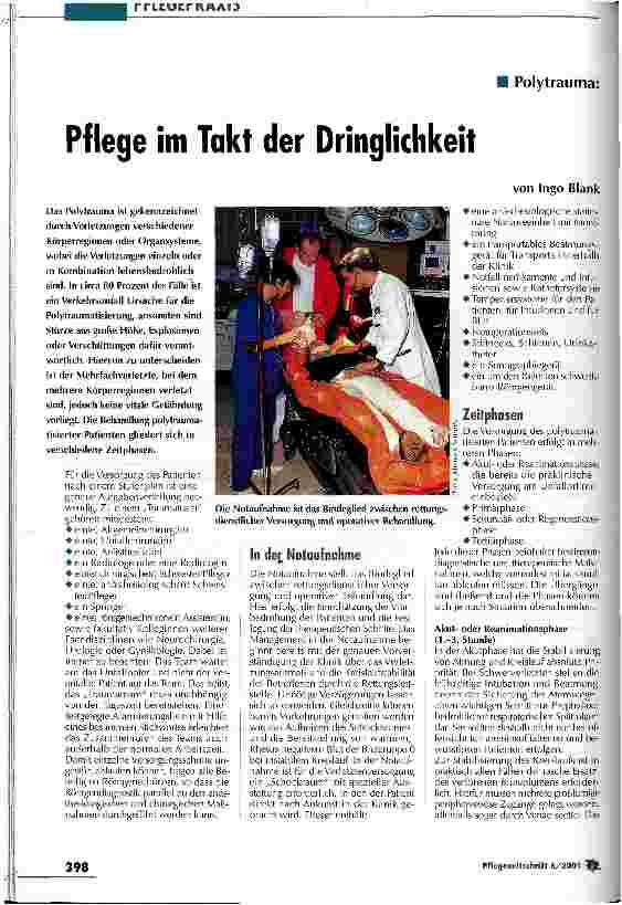 Vorschauseite 1: Pflege im Takt der Dringlichkeit