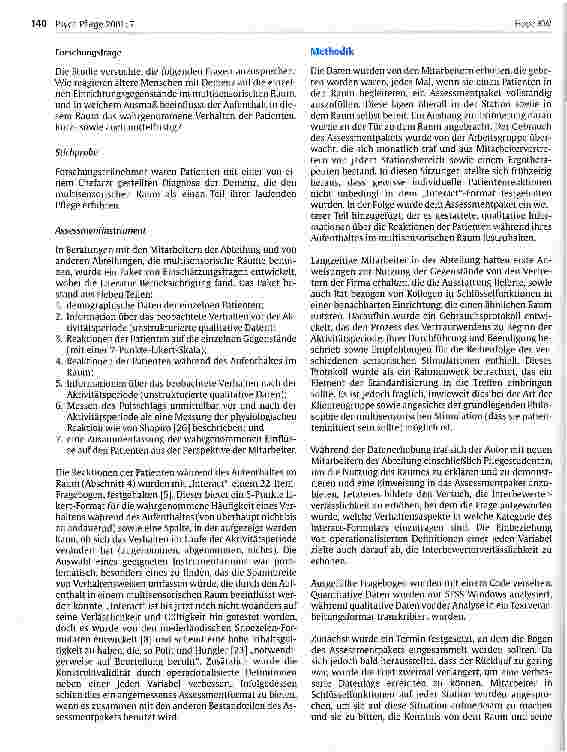 Vorschauseite 3: Der Einfluss einer multisensorischen Umgebung auf ältere Menschen mit Demenz