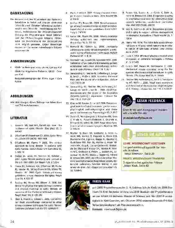 Vorschauseite 6: Didgeridoospielen als Ergänzung zur konventionellen Physiotherapie bei zystischer Fibröse