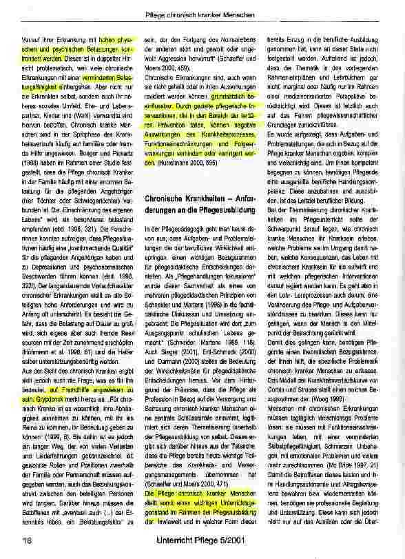 Vorschauseite 3: Pflege chronisch kranker Menschen -eine bedeutende Aufgabe für die Pflege