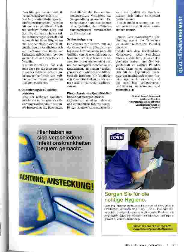 Vorschauseite 4: Dritte berichten über Qualität im Krankenhaus