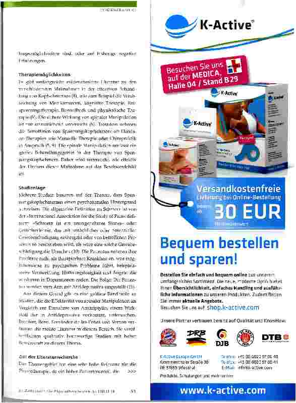 Vorschauseite 2: Spinale Manipulation - Lösung für Spannungskopfschmerz?