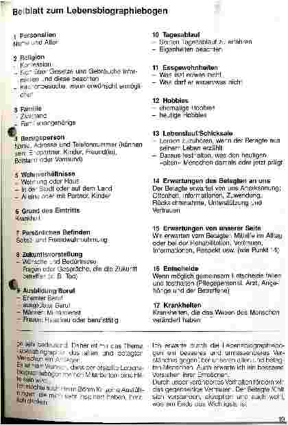 Vorschauseite 5: Lebensbiographiebogen