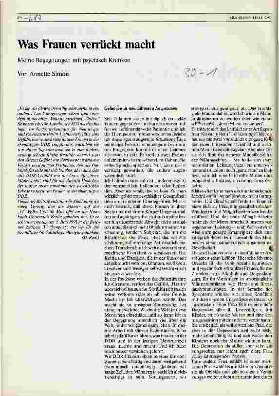 Vorschauseite 1: Was Frauen verrückt macht Meine Begegnungen mit psychisch Kranken
