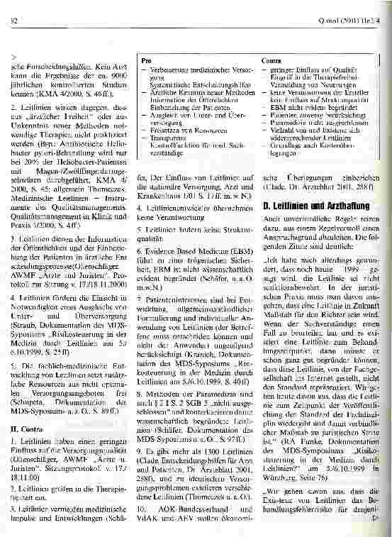 Vorschauseite 3: Leitlinien in der Medizin - Risikopotential für die Haftpflicht von Ärzten?