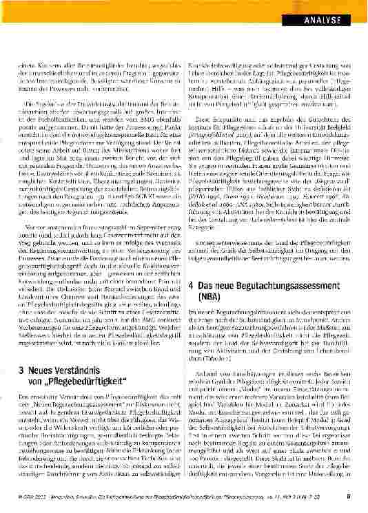 Vorschauseite 3: Die Weiterentwicklung des Pflegebedürftigkeitsbegriffs und des Begutachtungsverfahrens in der Pflegeversicherung